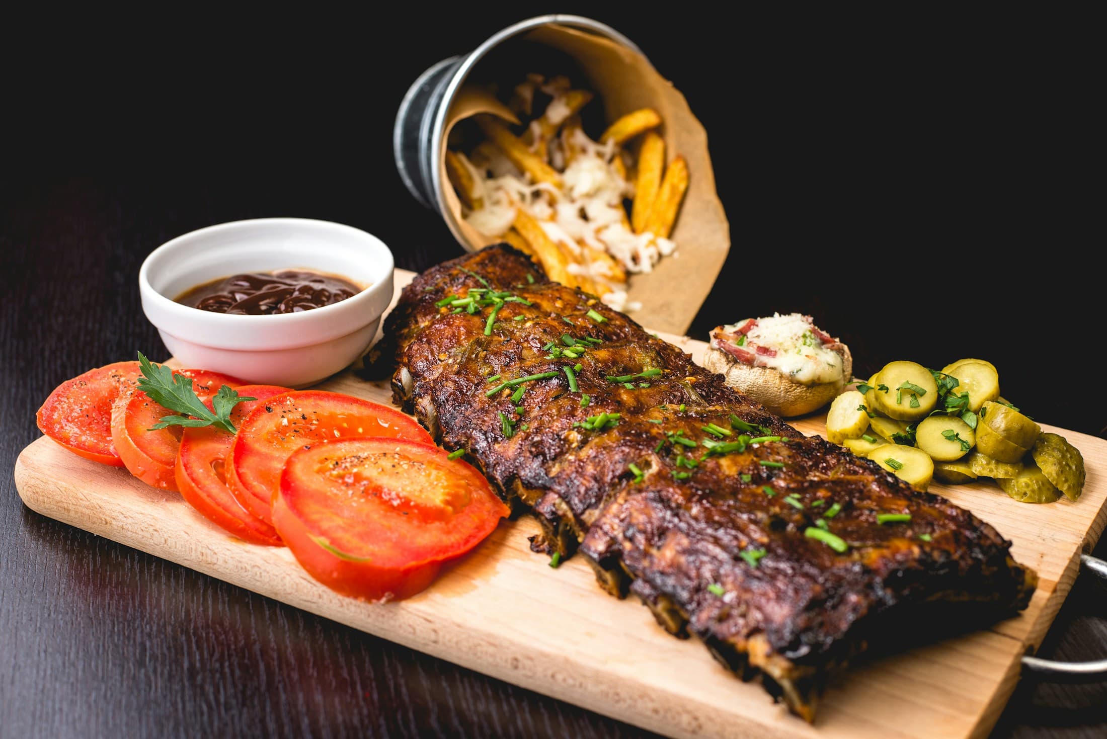Corte de carne a la parrilla servido en Casa Olivo